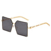 Retro Square Sunglasses Women Travel Big Frame Sun Glasses