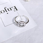Retro Neutral Multi-layer Smiley Face Wide Ring for Women
