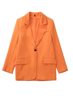 Women Blazers Set Women's Office Suit Coat Vintage Long Sleeve Jacket