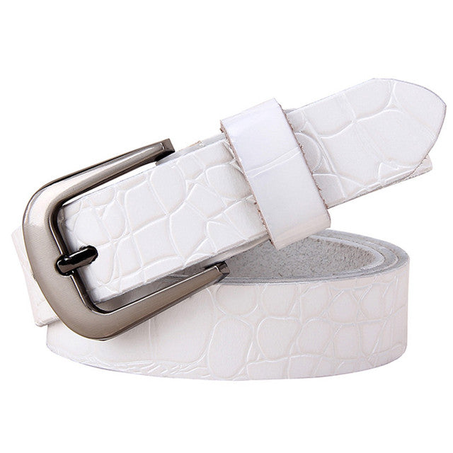 Genuine Leather Belts For Women Fashion Pin Buckle Woman Waist Belt