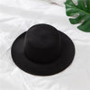 Classic Solid Color Felt Fedoras for Women Artificial Wool Blend