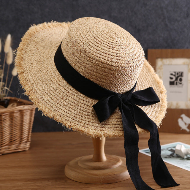 Raffia Hat Sun Visor Beach Straw Hats Women Sea Beach Leisure Hats