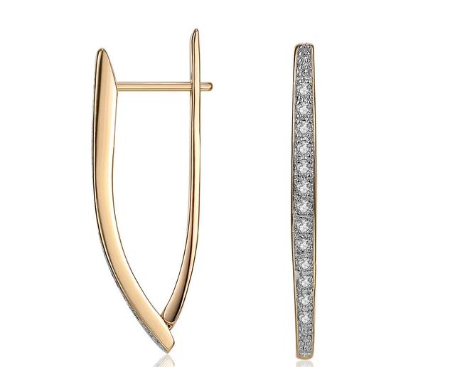 V Shape Earrings-Earrings-Arimonz-A-Gold-Arimonz