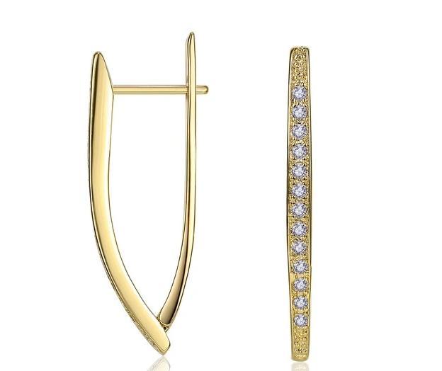 V Shape Earrings-Earrings-Arimonz-A-Light Gold-Arimonz