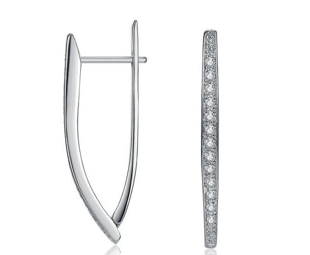 V Shape Earrings-Earrings-Arimonz-A-Silver-Arimonz