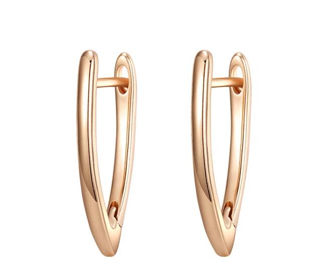 V Shape Earrings-Earrings-Arimonz-B-Rose Gold-Arimonz