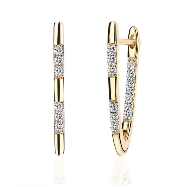 V Shape Earrings-Earrings-Arimonz-C-Gold-Arimonz