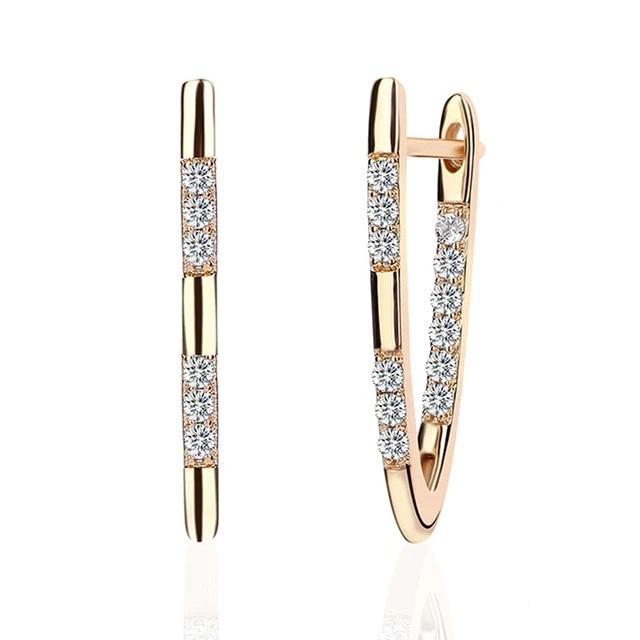 V Shape Earrings-Earrings-Arimonz-C-Rose Gold-Arimonz