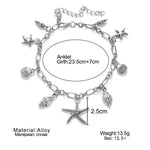 Vintage Anklets for Women Starfish Shell Pendant Anklet Summer Beach Foot Ankle Bohemian Anklet-Anklets-Arimonz-Arimonz