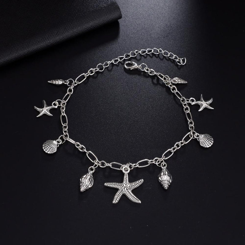 Vintage Anklets for Women Starfish Shell Pendant Anklet Summer Beach Foot Ankle Bohemian Anklet-Anklets-Arimonz-Arimonz