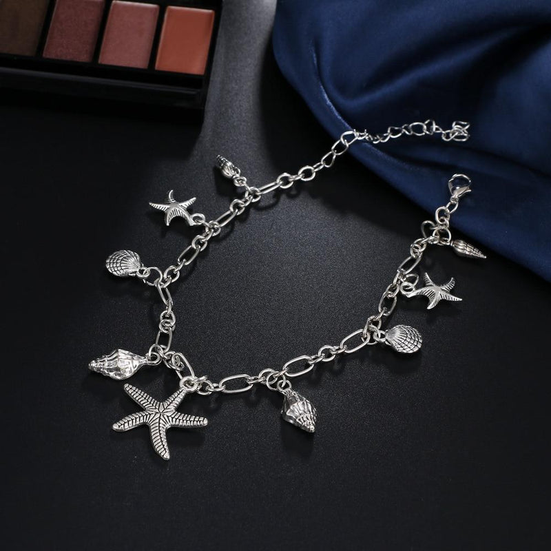 Vintage Anklets for Women Starfish Shell Pendant Anklet Summer Beach Foot Ankle Bohemian Anklet-Anklets-Arimonz-Arimonz