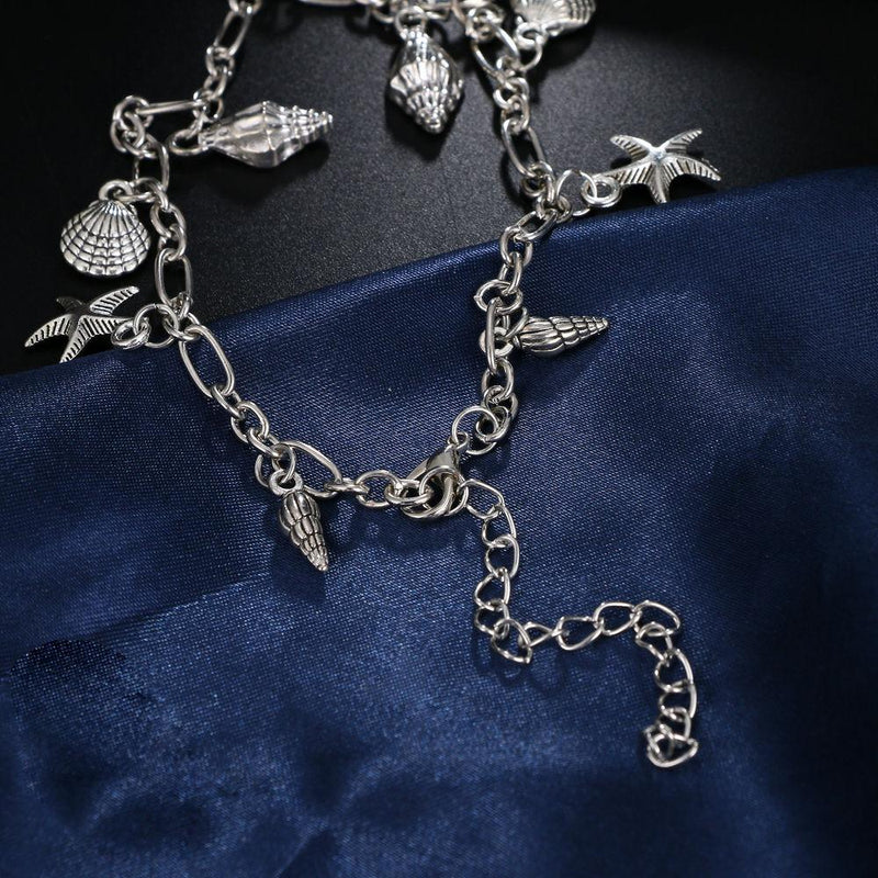 Vintage Anklets for Women Starfish Shell Pendant Anklet Summer Beach Foot Ankle Bohemian Anklet-Anklets-Arimonz-Arimonz