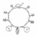 Vintage Anklets for Women Starfish Shell Pendant Anklet Summer Beach Foot Ankle Bohemian Anklet-Anklets-Arimonz-Wave Anklet-Arimonz