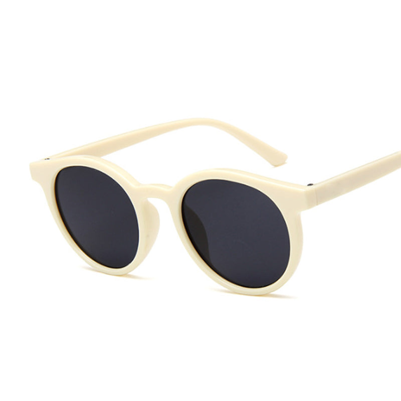 Vintage Black Cat Eye Sunglasses Woman Round Sunglasses-Sunglasses-Arimonz-Arimonz