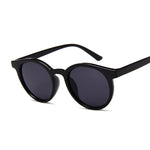 Vintage Black Cat Eye Sunglasses Woman Round Sunglasses-Sunglasses-Arimonz-Arimonz
