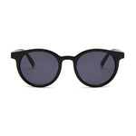 Vintage Black Cat Eye Sunglasses Woman Round Sunglasses-Sunglasses-Arimonz-Arimonz