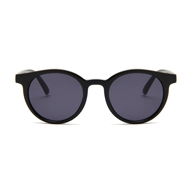Vintage Black Cat Eye Sunglasses Woman Round Sunglasses-Sunglasses-Arimonz-Arimonz