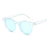 Vintage Black Cat Eye Sunglasses Woman Round Sunglasses-Sunglasses-Arimonz-Blue-Arimonz