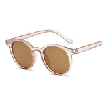Vintage Black Cat Eye Sunglasses Woman Round Sunglasses-Sunglasses-Arimonz-Brown-Arimonz