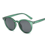 Vintage Black Cat Eye Sunglasses Woman Round Sunglasses-Sunglasses-Arimonz-GreenGray-Arimonz