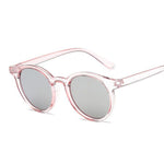 Vintage Black Cat Eye Sunglasses Woman Round Sunglasses-Sunglasses-Arimonz-PinkSilver-Arimonz