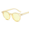 Vintage Black Cat Eye Sunglasses Woman Round Sunglasses-Sunglasses-Arimonz-Yellow-Arimonz