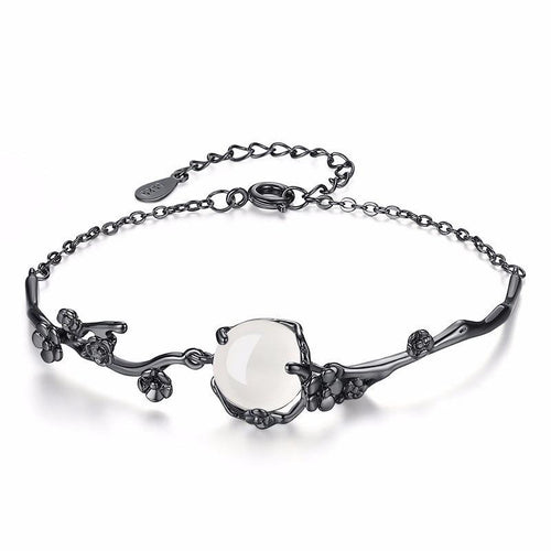 Vintage Bracelet with White Moonstone Bracelet for Women-Earrings-Arimonz-Arimonz