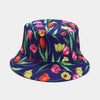 Vintage Bucket Hat Women Summer Sun Hats Reversible Fisherman Hat-Bucket Hats-Arimonz-Arimonz