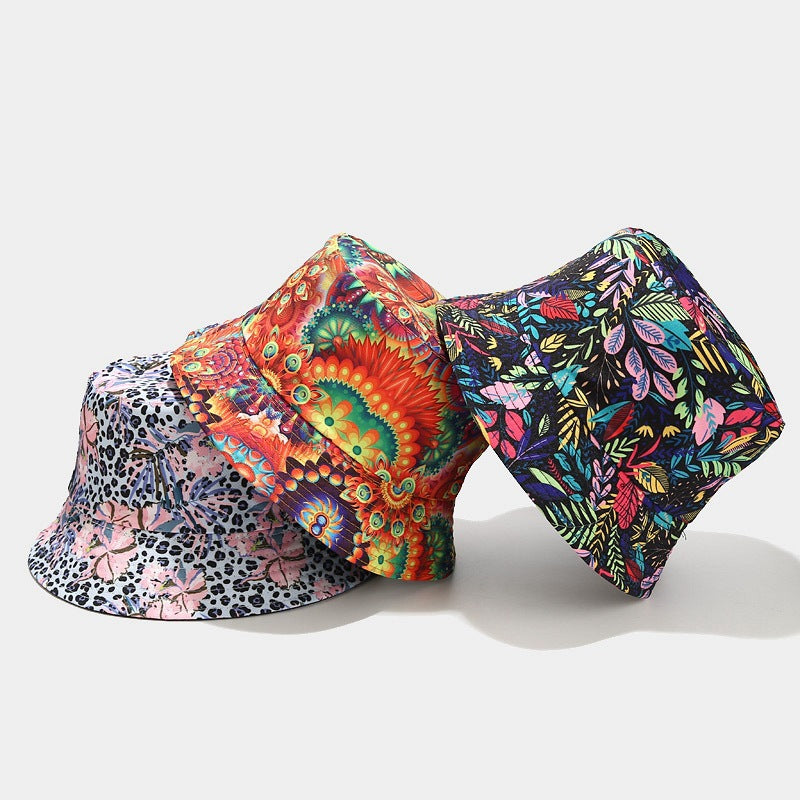 Vintage Bucket Hat Women Summer Sun Hats Reversible Fisherman Hat-Bucket Hats-Arimonz-Arimonz