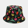 Vintage Bucket Hat Women Summer Sun Hats Reversible Fisherman Hat-Bucket Hats-Arimonz-A11 black-Arimonz