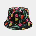 Vintage Bucket Hat Women Summer Sun Hats Reversible Fisherman Hat-Bucket Hats-Arimonz-A11 black-Arimonz