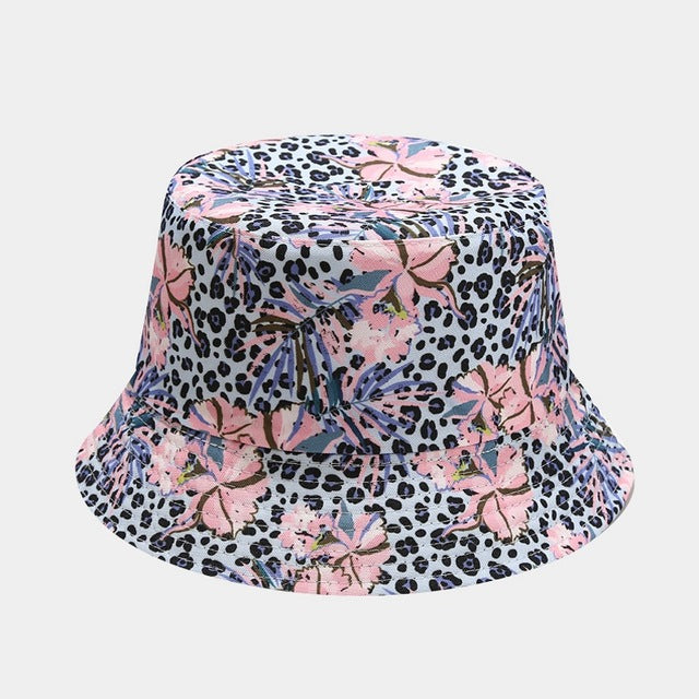 Vintage Bucket Hat Women Summer Sun Hats Reversible Fisherman Hat-Bucket Hats-Arimonz-A17-Arimonz