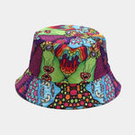 Vintage Bucket Hat Women Summer Sun Hats Reversible Fisherman Hat-Bucket Hats-Arimonz-A5-Arimonz