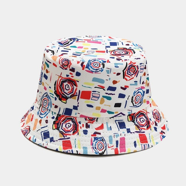 Vintage Bucket Hat Women Summer Sun Hats Reversible Fisherman Hat-Bucket Hats-Arimonz-A6-Arimonz