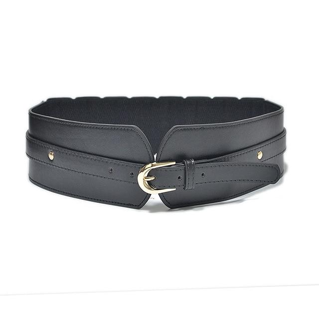 Vintage Buckle Wide Elastic Belt-Belts-Arimonz-Black-Arimonz