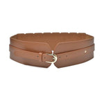 Vintage Buckle Wide Elastic Belt-Belts-Arimonz-Brown-Arimonz