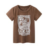 Vintage Cotton T-shirts Cute Cartoon Print Short Tees Soft Tops Chic-Tee-Arimonz-Arimonz
