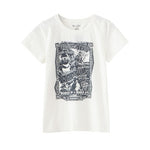 Vintage Cotton T-shirts Cute Cartoon Print Short Tees Soft Tops Chic-Tee-Arimonz-white-Arimonz