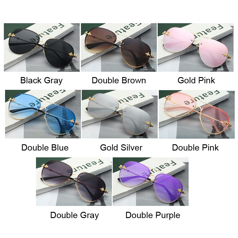 Vintage Gradient Aviation Sunglasses Woman Fashion Sun Glasses-Sunglasses-Arimonz-Arimonz