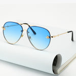 Vintage Gradient Aviation Sunglasses Woman Fashion Sun Glasses-Sunglasses-Arimonz-Double Blue-Arimonz