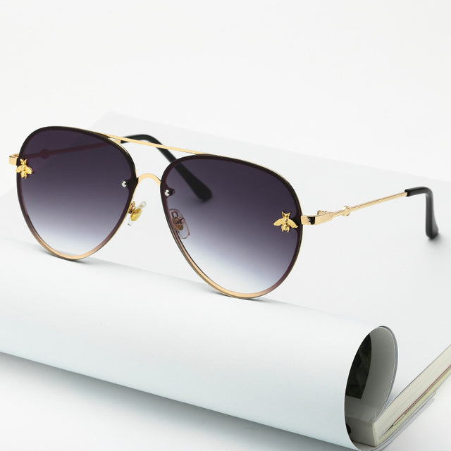 Vintage Gradient Aviation Sunglasses Woman Fashion Sun Glasses-Sunglasses-Arimonz-Double Gray-Arimonz