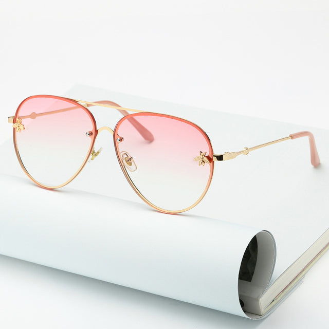 Vintage Gradient Aviation Sunglasses Woman Fashion Sun Glasses-Sunglasses-Arimonz-Double Pink-Arimonz
