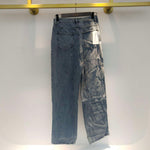 Vintage Jeans Woman Long Trousers Loose Butterfly Print Pants-Straight Jeans-Arimonz-Arimonz