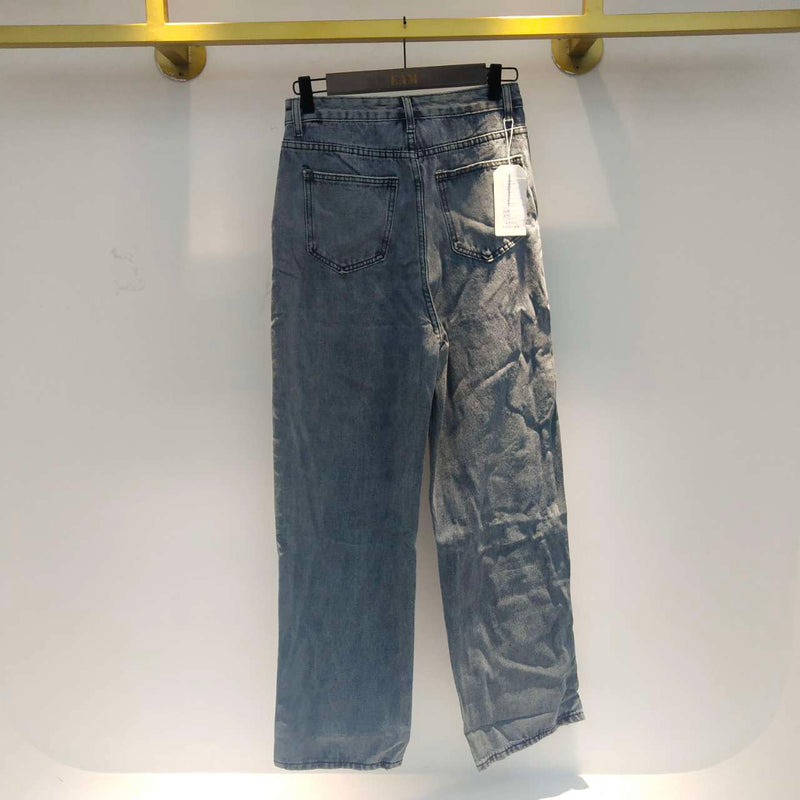 Vintage Jeans Woman Long Trousers Loose Butterfly Print Pants-Straight Jeans-Arimonz-Arimonz