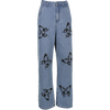 Vintage Jeans Woman Long Trousers Loose Butterfly Print Pants-Straight Jeans-Arimonz-S-Arimonz
