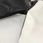Vintage Mini Skirts Patchwork Black and White A-line Short Skirt-Skirts-Arimonz-Arimonz