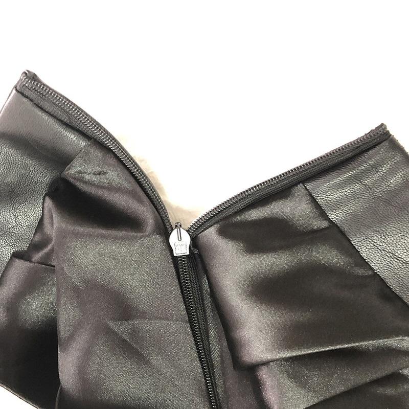 Vintage Mini Skirts Patchwork Black and White A-line Short Skirt-Skirts-Arimonz-Arimonz