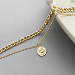 Vintage Multi-layer Coin Chain Choker Necklace-Necklaces-Arimonz-Arimonz