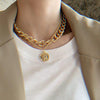Vintage Multi-layer Coin Chain Choker Necklace-Necklaces-Arimonz-Arimonz