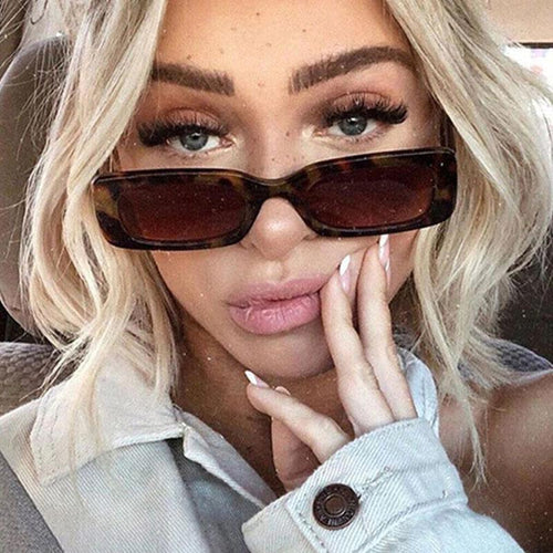 Vintage Rectangle Sunglasses for Women Square Sunglasses Shades for Women-Sunglasses-Arimonz-Arimonz